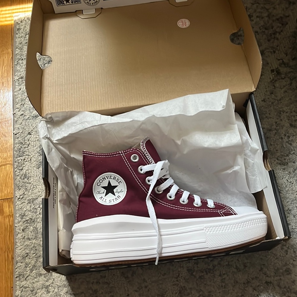 Converse move high top burgundy